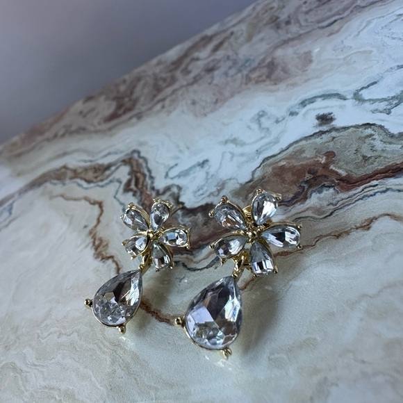 Elegant Crystal Drop Earrings - Picture 4 of 6